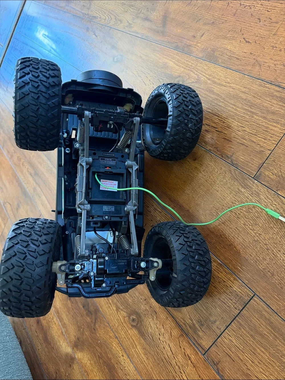 Wrangler White and Teal Off-Road RC Truck Toy